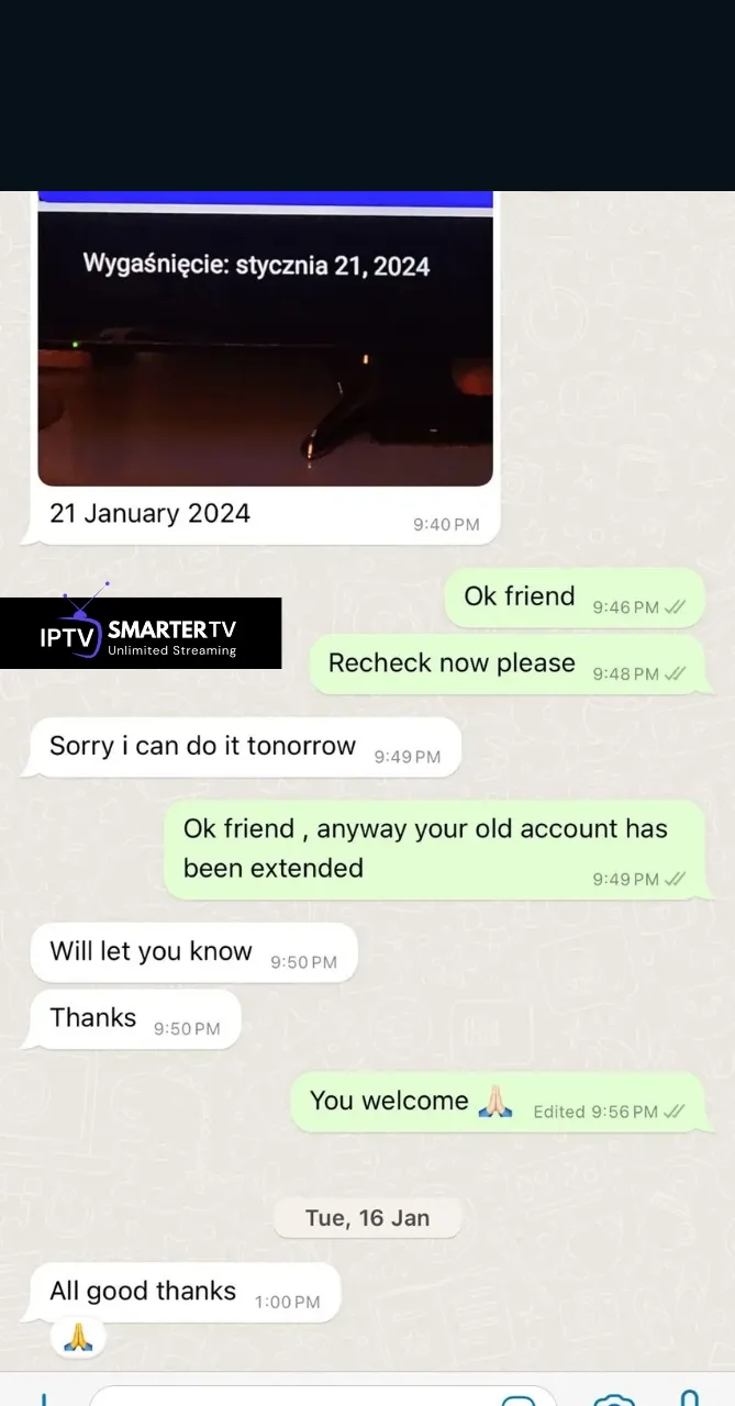 Customer WhatsApp review about subscription support
